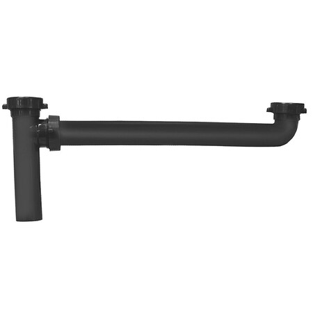 Jones Stephens 1-1/2in. x 16in. Black Plastic Slip-Joint End Outlet Waste P39007